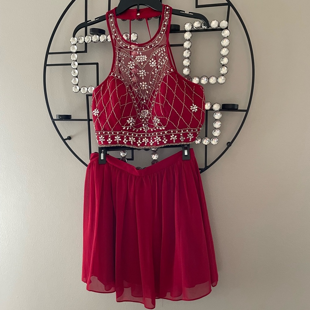 NWT! Red Formal Prom dress 2pc sz 11